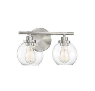 Carson 2-Light Bathroom Vanity Light in Satin Nickel (128|8-4050-2-SN)