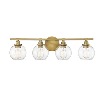 Carson 4-Light Bathroom Vanity Light in Warm Brass (128|8-4050-4-322)