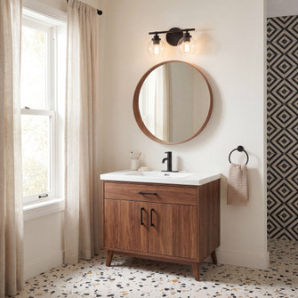 Carson 2-Light Bathroom Vanity Light in Matte Black (128|8-4050-2-BK)