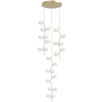 Hampton 24-Light 26''W Chandelier in Brass/White Glass (4450|HF4824-WHT)