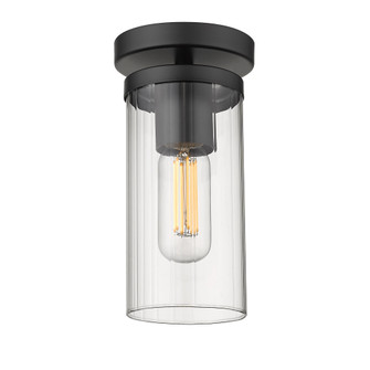 Golden Lighting Winslett 1-light Semi-Flush Mount in Matte Black (36|7011-SF BLK-CLR)