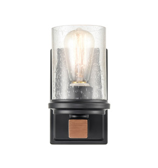 Taos 1-Light Wall Sconce Matte Black/Wood Grain (670|3801-MB/WG)