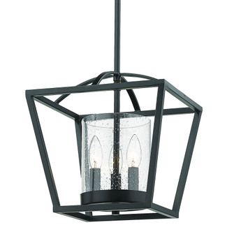 Golden Lighting Mercer 3-light Chandelier in Matte Black (36|4309-M3 BLK-BLK-SD)