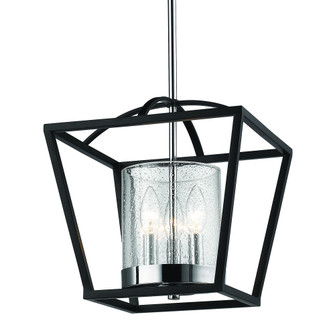 Golden Lighting Mercer 3-light Chandelier in Matte Black and Chrome Accents (36|4309-M3 BLK-SD)