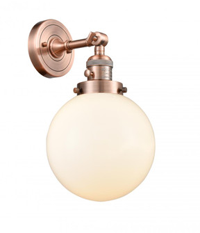 Beacon - 1 Light - 8 inch - Antique Copper - Adjustable Sconce (3442|203SW-AC-G201-8-LED)