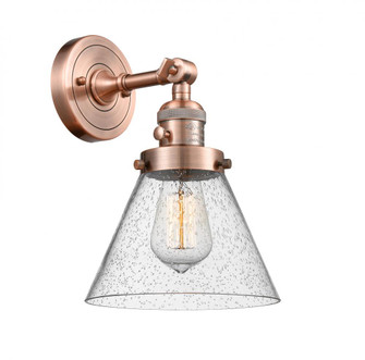 Cone - 1 Light - 8 inch - Antique Copper - Adjustable Sconce (3442|203SW-AC-G44-LED)