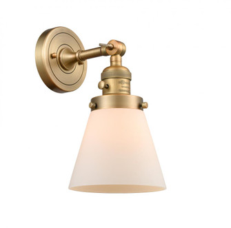 Cone - 1 Light - 6 inch - Brushed Brass - Adjustable Sconce (3442|203SW-BB-G61-LED)