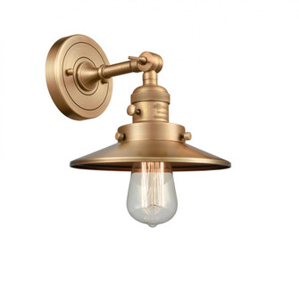 Railroad - 1 Light - 8 inch - Brushed Brass - Adjustable Sconce (3442|203SW-BB-M4-LED)