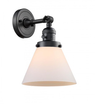 Cone - 1 Light - 8 inch - Matte Black - Adjustable Sconce (3442|203SW-BK-G41-LED)