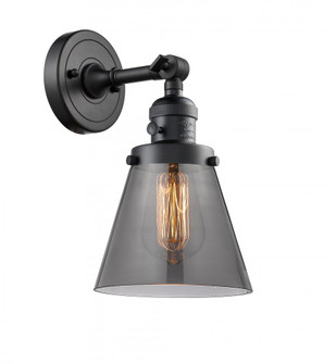 Cone - 1 Light - 6 inch - Matte Black - Adjustable Sconce (3442|203SW-BK-G63-LED)