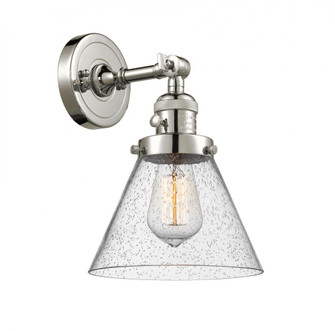 Cone - 1 Light - 8 inch - Polished Nickel - Adjustable Sconce (3442|203SW-PN-G44-LED)