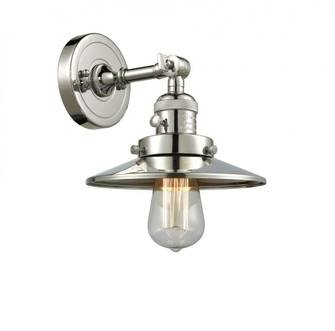 Railroad - 1 Light - 8 inch - Polished Nickel - Adjustable Sconce (3442|203SW-PN-M1-LED)