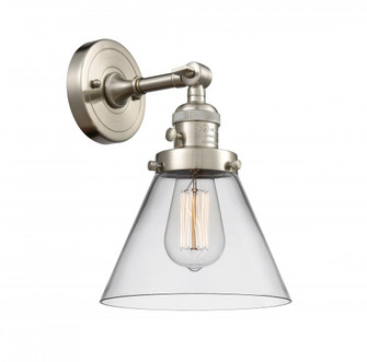 Cone - 1 Light - 8 inch - Brushed Satin Nickel - Sconce (3442|203SW-SN-G42-LED)