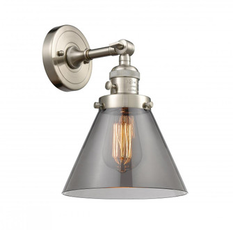 Cone - 1 Light - 8 inch - Brushed Satin Nickel - Adjustable Sconce (3442|203SW-SN-G43-LED)