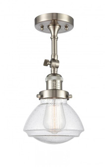 Olean - 1 Light - 7 inch - Brushed Satin Nickel - Adjustable Semi-Flush Mount (3442|201F-SN-G324)