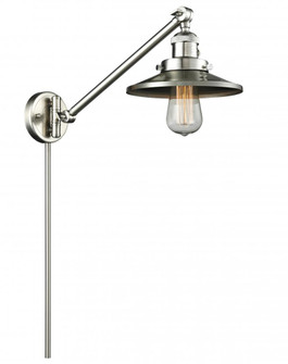 Railroad - 1 Light - 8 inch - Brushed Satin Nickel -Adjustable Swing Arm (3442|237-SN-M2-LED)