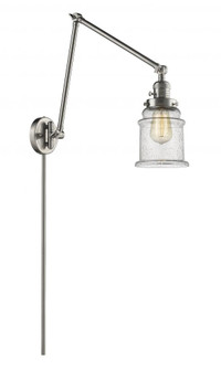 Canton - 1 Light - 6 inch - Brushed Satin Nickel -Adjustable Swing Arm (3442|238-SN-G184-LED)