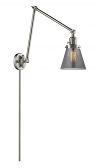 Cone - 1 Light - 8 inch - Brushed Satin Nickel -Adjustable Swing Arm (3442|238-SN-G63-LED)