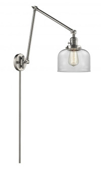 Bell - 1 Light - 8 inch - Brushed Satin Nickel -Adjustable Swing Arm (3442|238-SN-G72-LED)
