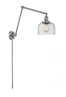 Bell - 1 Light - 8 inch - Brushed Satin Nickel -Adjustable Swing Arm (3442|238-SN-G74-LED)