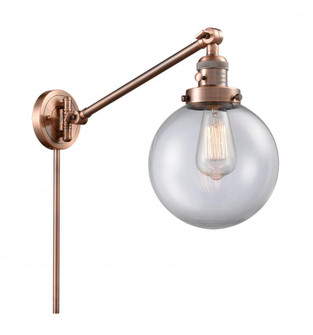 Beacon - 1 Light - 8 inch - Antique Copper -Adjustable Swing Arm (3442|237-AC-G202-8-LED)