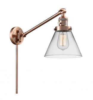 Cone - 1 Light - 8 inch - Antique Copper -Adjustable Swing Arm (3442|237-AC-G42-LED)