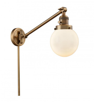 Beacon - 1 Light - 6 inch - Brushed Brass -Adjustable Swing Arm (3442|237-BB-G201-6-LED)