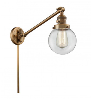 Beacon - 1 Light - 6 inch - Brushed Brass -Adjustable Swing Arm (3442|237-BB-G202-6-LED)