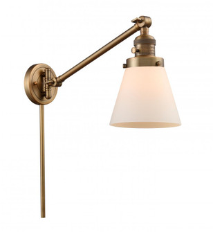 Cone - 1 Light - 8 inch - Brushed Brass -Adjustable Swing Arm (3442|237-BB-G61-LED)