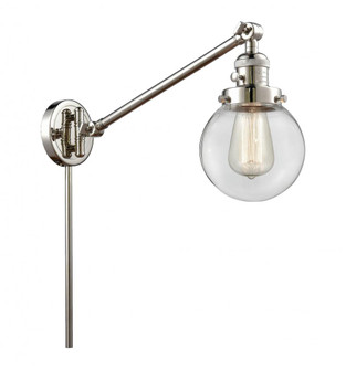 Beacon - 1 Light - 6 inch - Polished Nickel -Adjustable Swing Arm (3442|237-PN-G202-6-LED)
