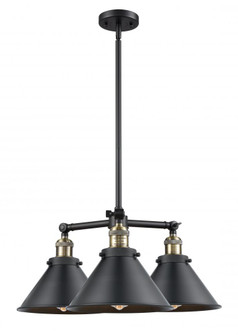 Briarcliff - 3 Light - 24 inch - Black Antique Brass - Stem Hung - Chandelier (3442|207-BAB-M10)