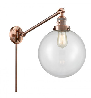 Beacon - 1 Light - 10 inch - Antique Copper -Adjustable Swing Arm (3442|237-AC-G202-10-LED)