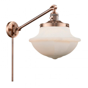 Oxford - 1 Light - 12 inch - Antique Copper -Adjustable Swing Arm (3442|237-AC-G541-LED)
