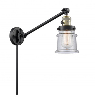 Canton - 1 Light - 8 inch - Black Antique Brass -Adjustable Swing Arm (3442|237-BAB-G184S-LED)