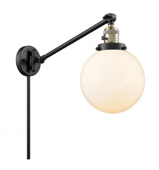 Beacon - 1 Light - 8 inch - Black Antique Brass -Adjustable Swing Arm (3442|237-BAB-G201-8-LED)