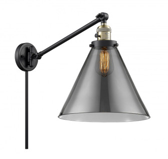 Cone - 1 Light - 12 inch - Black Antique Brass -Adjustable Swing Arm (3442|237-BAB-G43-L-LED)