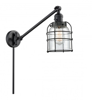 Bell Cage - 1 Light - 8 inch - Matte Black - Swing Arm (3442|237-BK-G52-CE-LED)