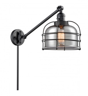 Bell Cage - 1 Light - 8 inch - Matte Black - Swing Arm (3442|237-BK-G73-CE-LED)