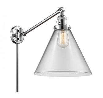 Cone - 1 Light - 12 inch - Polished Chrome -Adjustable Swing Arm (3442|237-PC-G42-L-LED)