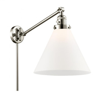 Cone - 1 Light - 12 inch - Polished Nickel -Adjustable Swing Arm (3442|237-PN-G41-L-LED)