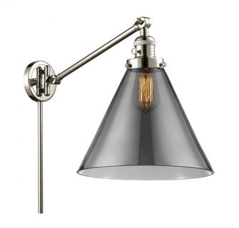 Cone - 1 Light - 12 inch - Polished Nickel -Adjustable Swing Arm (3442|237-PN-G43-L-LED)
