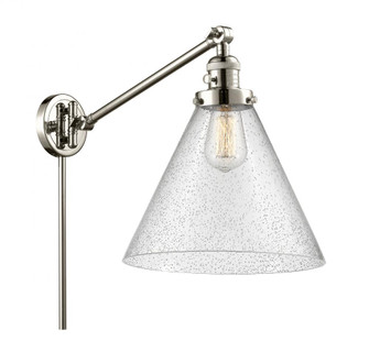 Cone - 1 Light - 12 inch - Polished Nickel -Adjustable Swing Arm (3442|237-PN-G44-L-LED)