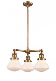 Olean - 3 Light - 19 inch - Brushed Brass - Stem Hung - Chandelier (3442|207-BB-G321)