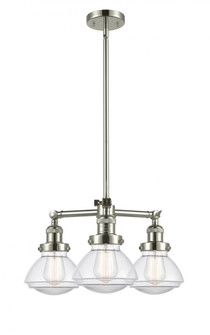 Olean - 3 Light - 19 inch - Polished Nickel - Stem Hung - Chandelier (3442|207-PN-G322-LED)
