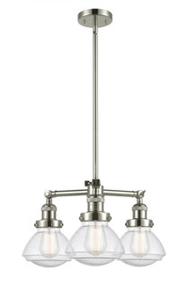 Olean - 3 Light - 19 inch - Polished Nickel - Stem Hung - Chandelier (3442|207-PN-G324-LED)