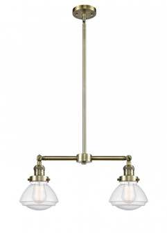 Olean - 2 Light - 22 inch - Antique Brass - Stem Hung - Adjustable Island Light (3442|209-AB-G324-LED)