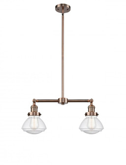 Olean - 2 Light - 22 inch - Antique Copper - Stem Hung - Adjustable Island Light (3442|209-AC-G324)
