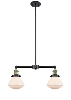 Olean - 2 Light - 22 inch - Black Antique Brass - Stem Hung - Adjustable Island Light (3442|209-BAB-G321)