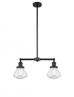 Olean - 2 Light - 22 inch - Matte Black - Stem Hung - Adjustable Island Light (3442|209-BK-G324-LED)