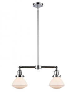 Olean - 2 Light - 22 inch - Polished Chrome - Stem Hung - Adjustable Island Light (3442|209-PC-G321-LED)